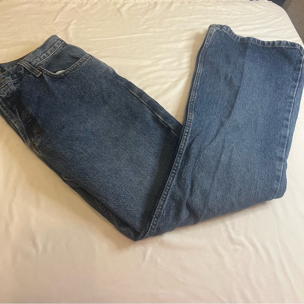 American Eagle 10 Regular High Rise Flare Jeans Button Fly Medium Wash Denim Y2K